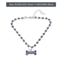 thumbnail image 2 of Miangastore Pet Necklace Metal Rhinestone for Pet Owners Holiday 1Set 11.4X1In, 2 of 8