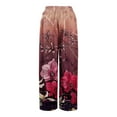 thumbnail image 6 of QIJUNTUO ​Women's Wide Leg Palazzo Dress Pants Business Casual Trousers High Waist Professional Comfort Slacks For Office Travel Wear​ Hot Pink, 6 of 7