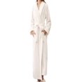 thumbnail image 4 of Gifts for Women Robes for Women Fuzzy House Coat Oversized Kimono Women's Sleepwear Spa Womens Bathrobe White, 4 of 5