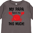 thumbnail image 4 of Inktastic My Papa Loves Me Boys or Girls Long Sleeve Toddler T-Shirt, 4 of 5