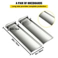 thumbnail image 3 of VEVOR Concrete Knee Boards 28'' x 8'' Slider Knee Boards, Kneeler Board Stainless Steel Knee boards, Concrete Board Slider Tools, Pair Moving Sliders with Rouned Conner, for Cement & Concrete Fini, 3 of 9