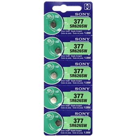1 Piece Sony 377 Sr626sw 1 55v Silver Oxide Button Type Watch Batteries Walmart Com Walmart Com