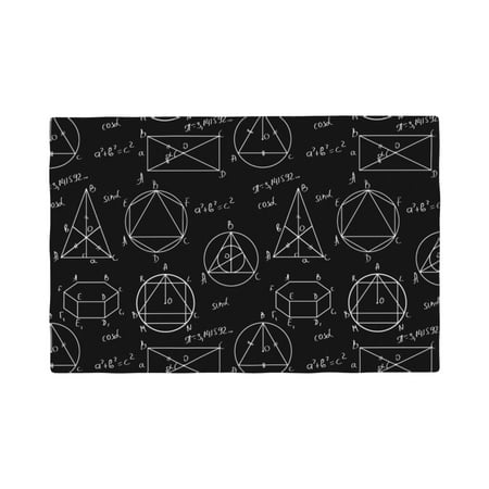 

Placemats Set Of 4 / 6 Math Print Geometry Placemats For Dining Table Indoor/Outdoors Heat Resistant Washable Placemats 18 X 12