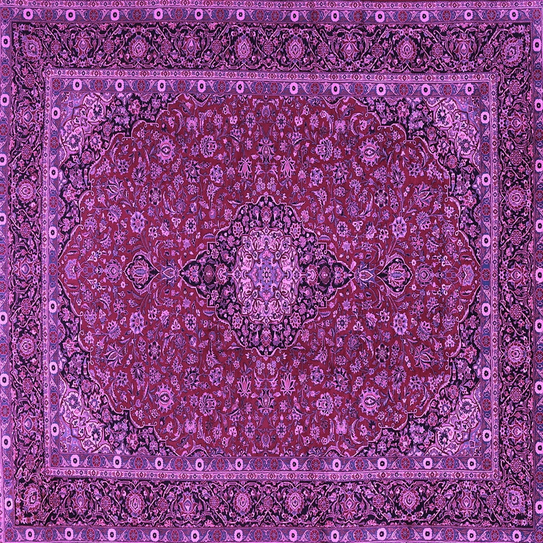 Fancy Purple Rug Ahgly Company Indoor Square Medallion Purple Traditional Area Rugs, 6 ...