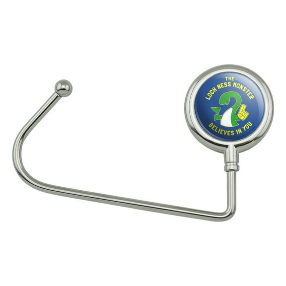 The Loch Ness Monster Believes in You Funny Humor Purse Bag Hanger Holder Hook