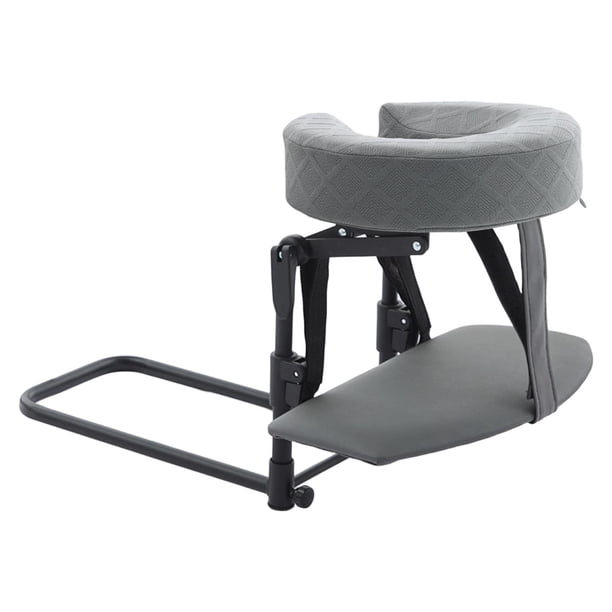 Almohada de masaje ajustable para la cara y el cuello, soporte para colchón de casa. Gris claro