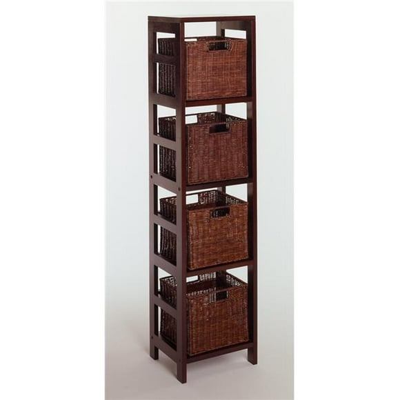 Espresso Beechwood SHELF4-SECTNARROW