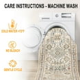 thumbnail image 3 of MeyJey 2'x6' Oriental Vintage Runner Rug for Hallways, Non-Slip Machine Washable Area Rug for Bedroom/Living/Dining/Laundry Room Carpet, Beige, 3 of 15