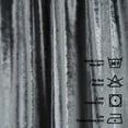thumbnail image 4 of 3S Brother's Grey Extra Long Shiny Velvet Curtains Luxury Colors Light Blocking Hang Back Tab & Rod Pocket 1 Panel Curtain 5-30 Ft Home Décor Custom Made Drapes -Made in Turkey(100"W X 216"L), 4 of 6