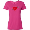 thumbnail image 3 of Inktastic Valentines Day Heart Arrow Women's T-Shirt, 3 of 5