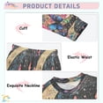 thumbnail image 4 of BZSMCE Unisex Pajama Set Snug-Fit Cotton Sleepwear Celestial Butterflies and Roses Printed, 4 of 7