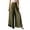 Army Green, variant on Womens Bootcut Cargo Smocked Waist Bermuda - Ripped Cotton Linen Winter Green S