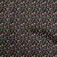 thumbnail image 1 of oneOone Rayon Black Fabric Asian Japanese Floral Craft Projects Decor Fabric Printed By The Yard 56 Inch Wide, 1 of 4