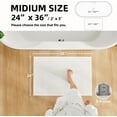 thumbnail image 5 of BULULOM Bathroom Rugs Non Slip Washable, Super Absorbent Thin Bath Mat Quick Dry Low Pile Bathroom Cerpet, White 24"x36", 5 of 9