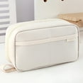thumbnail image 6 of Meiiso White Solid Pencil Case, Simple Design, Cream White, for sch○○l, Pen Pouch Holder for sch○○l College Learners Teens Adult, 6 of 9