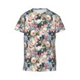 thumbnail image 4 of Wukai Rose Flowers Youth Unisex Short Sleeve T-Shirt for Boys, Girls, Teens, and Kids-Large, 4 of 7
