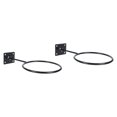 thumbnail image 1 of HLONK2 Pcs Ball Holder Net Wall Shelf Basketball Hoop Bracket Black, 1 of 8
