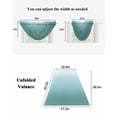 thumbnail image 5 of Turquoise Ombre Sheer Waterfall Valance Curtains for Window, Teal White Gradient Modern Abstract Art Rod Pocket Sheer Topper Swag Curtains for Living Room, Kitchen 38.5"W x 47.2"L, 2 Panels, 5 of 7