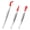 Red, variant on 3Pcs Rubber Tipped Tweezers Set, Stainless Steel Precision Craft Tweezers with Flat Curved Straight Assorted Tips for Jewelry Making, Electronics Repair, Black Rubber