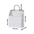 thumbnail image 3 of Small Wall Hanging Organizer Bag, Linen Fabric Door Hanging Storage Basket with Pockets, Waterproof Bin for Kitchen, Bedroom, Office, RV Camper, 3 of 7