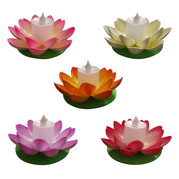 Lotus Floating Lights Pool Candle Flowers Flower Light Led Candles
