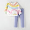 thumbnail image 2 of Girls Suit Fall And Winter Sweet Crewneck Hoodie Slim Fit Trousers Suit Casual Comfortable 4-5 Years, 2 of 7