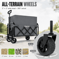 thumbnail image 3 of Upgraded Expandable Dual-Layer Utility Wagon with 5" All-Terrain Wide Wheels, Heavy Duty Collapsible Wagon for Camping, Shopping and Gardening, 220lbs Capacity Foldable Garden Cart,, 3 of 8