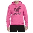 thumbnail image 2 of Christian Faith Y'all Need Jesus Inspirational/Christian Unisex Graphic Hoodie Sweatshirt, Neon Pink, X-Large, 2 of 3
