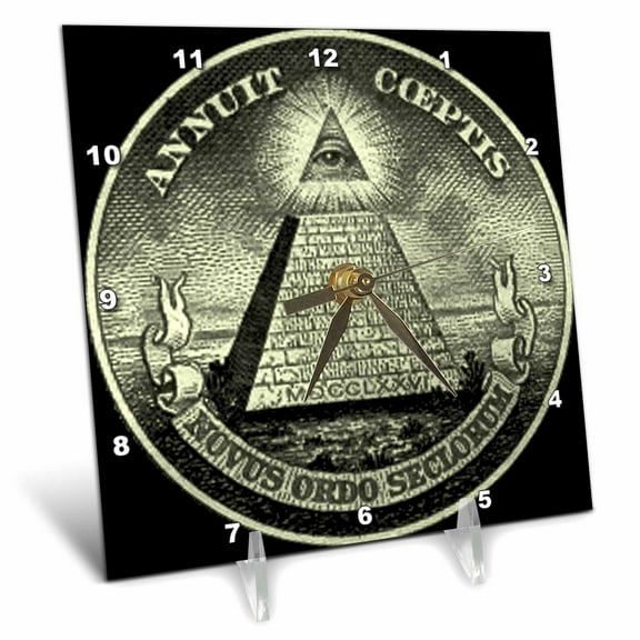 3dRose, Illuminati, 6x6 Desk Clock