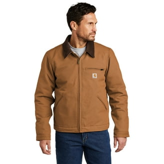 Carhartt Men's Quilted Flannel Lined Duck Active Jacket, Brown