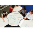 thumbnail image 2 of Early Childhood Resources ELR-14619-DEBKBKSB 30 x 60 in. Trapezoid Dry-Erase Thermo-Fused Adjustable Activity Table, Black - Standard Ball, 2 of 4