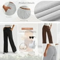 thumbnail image 6 of SUNBS Womens Sweatpants Wide Leg Cargo Sweatpants Work Baggy Sweat Pants Elevated Seams Cotton Casual Pants with Pockets, 6 of 8