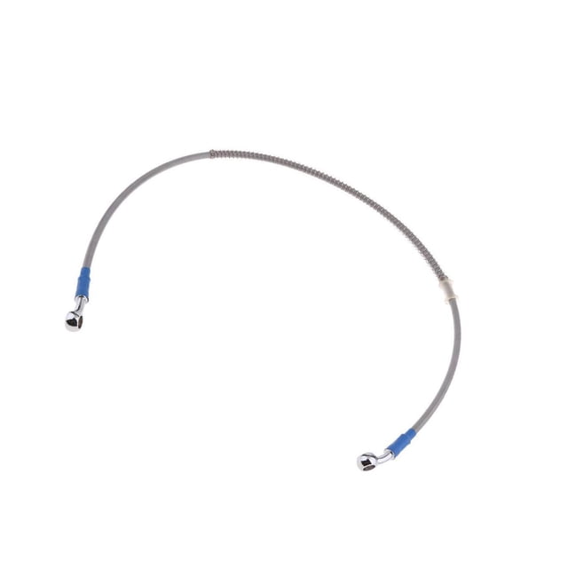 Xingzhi Motorcycle Brake Oil Hose Line Pipe Braided Steel Fitting Stainless Silver 75cm 1Set