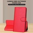 thumbnail image 4 of For Motorola Moto G Stylus 5G (2025) Wallet Case with Strap Carbon Fiber Texture Leather Mobile Cove, 4 of 5