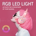 thumbnail image 7 of ONIKUMA Wired Pink Gaming Headset with Removable Cat Ears  for PS5, PS4, Xbox One (Adapter Not Included), Switch, PC, with Surround Sound, RGB LED Light & Noise Canceling Retractable Microphone, 7 of 7