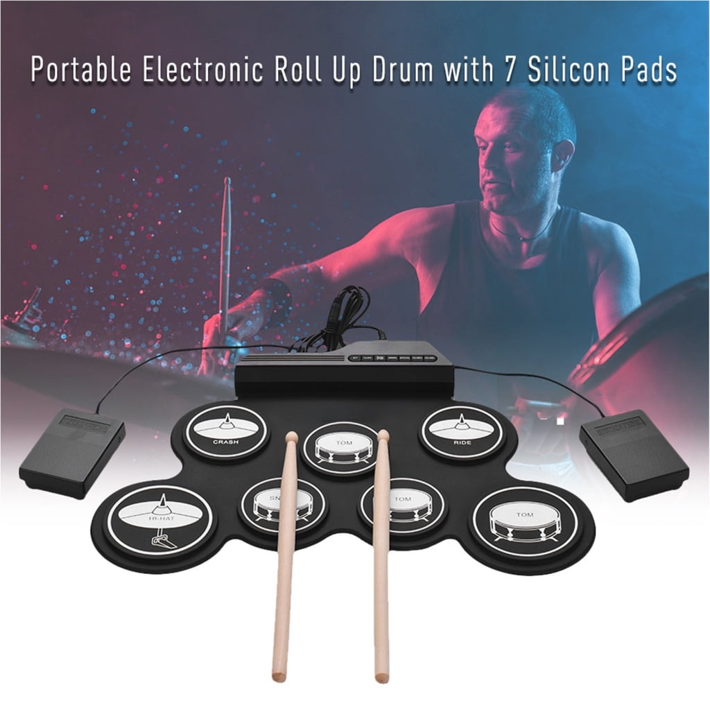 MOMOJIA Compact USB Electronic Drum Set with Sound Interface for Quiet Practice