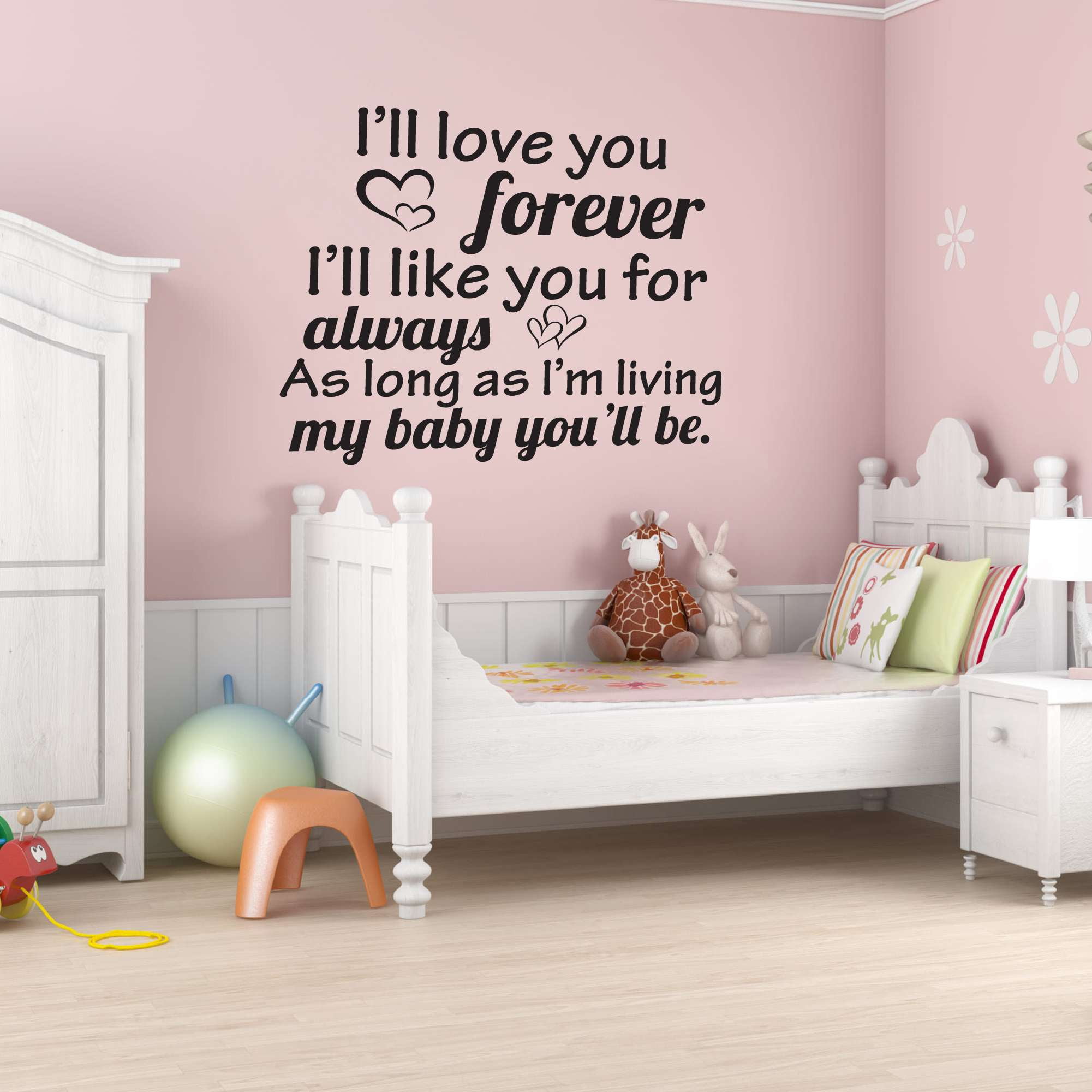 Décal Mural Bébé 'Always Remember You Are Loved' - Autocollant Vinyle Pour Chambre D'enfant, Nursery