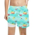 thumbnail image 4 of NAFUU Boys Toddler Jogger Shorts Summer Cartoon Prints With Elastic Waist For Kids Outdoor Beach Play Active Wear Shorts For Boys Sizes 5-6 Years, 4 of 4