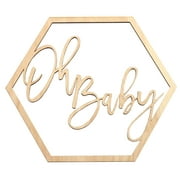 Koyal Wholesale Wood Oh Baby Sign, Party Banner For Baby Shower Decor, Backdrop, Photo Prop, Gender Reveal Announcement