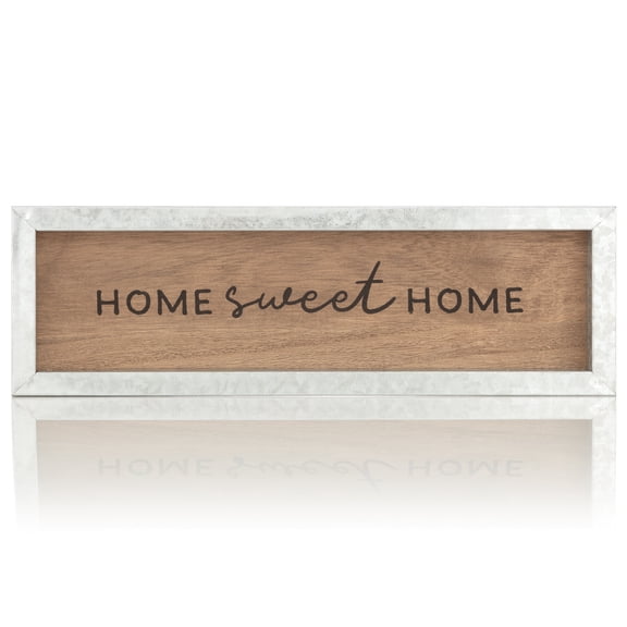 Home Décor Collection 12" Wood Home Sweet Home Gray Box Sign
