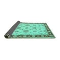thumbnail image 2 of Ahgly Company Indoor Square Oriental Turquoise Blue Traditional Area Rugs, 5' Square, 2 of 4