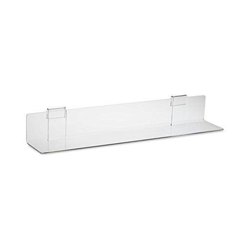 Source One Clear Acrylic Gridwall Shelf Displays 8 Inch, 12 Inch, 16