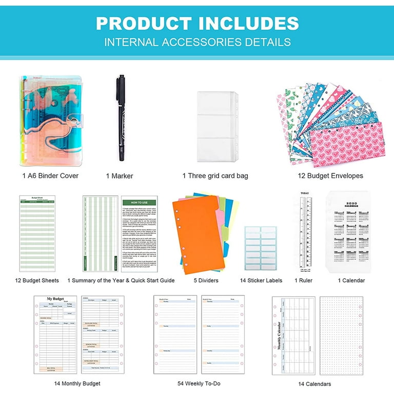 Snap-in Refill Pages Budget Planner Overview 12 Pack A5