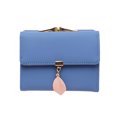 thumbnail image 1 of Cartera corta para mujer, bolso triple con colgante de hoja de Pu, monedero MFZFUKR CPB-US-PSF914-1, 1 of 5