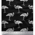 thumbnail image 1 of Soimoi Poly Georgette Fabric Heron Block Print Fabric by Yard 52 Inch Wide, 1 of 3