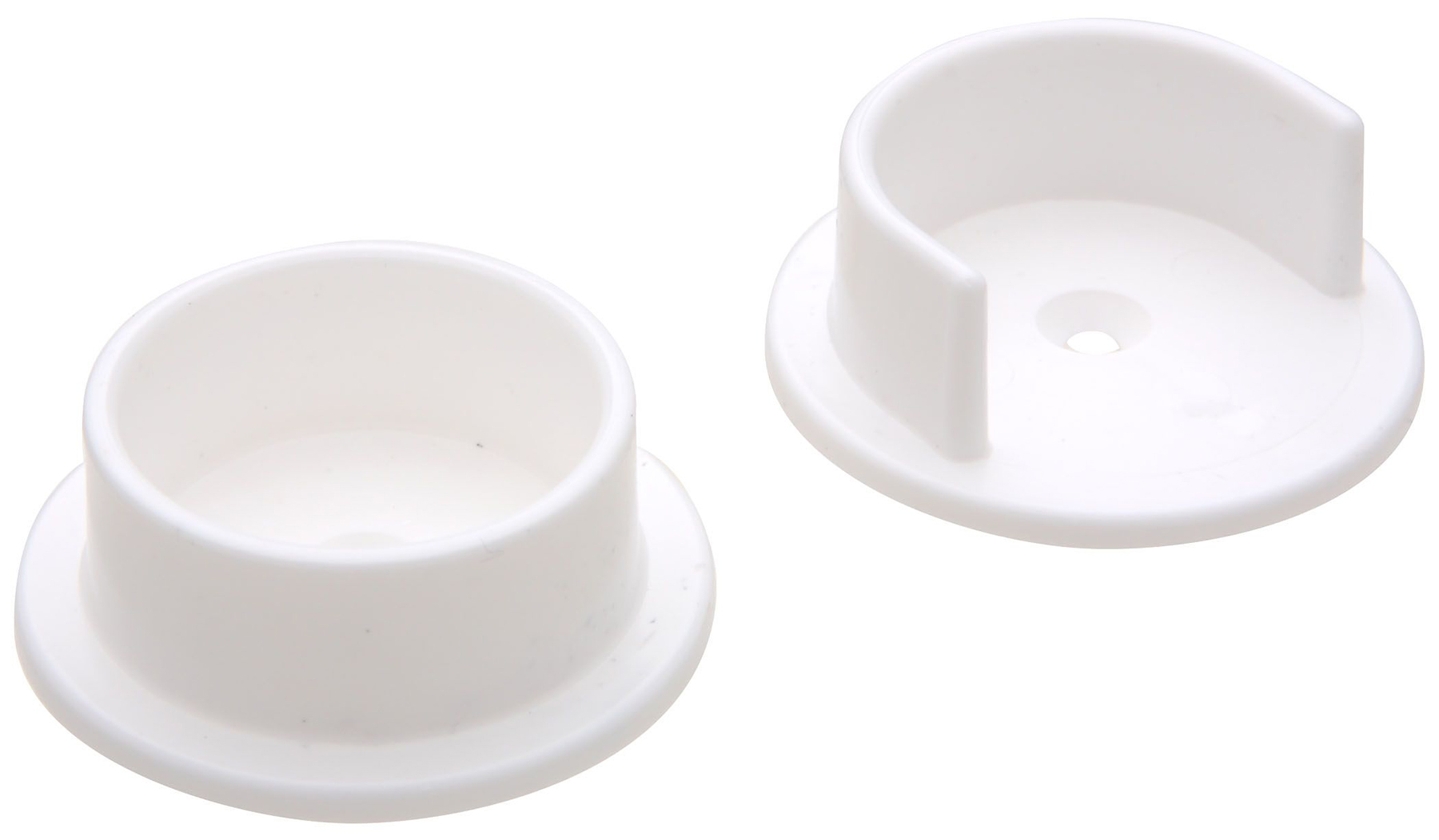 Closet Pole Socket Set, White Plastic, Must Purchase in Quantities of