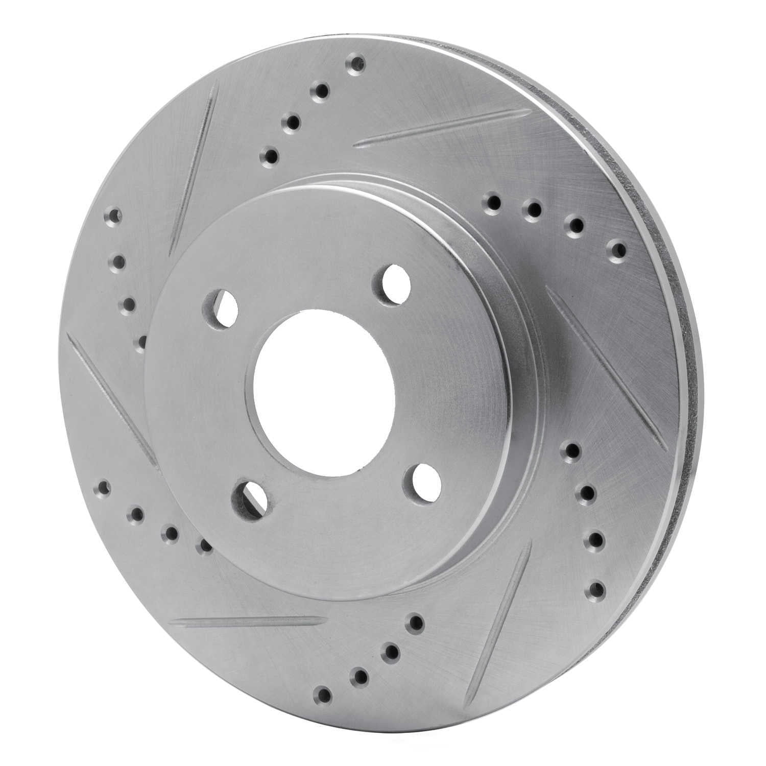 Dynamic Friction Company 631-53002L DFC Brake Rotor - Drilled And Slotted - Silver