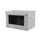 thumbnail image 2 of Caja de almacenamiento plegable con ventana frontal de PVC | Organizador de algodón y lino | Tejido de poliéster impermeable | 43 x 30 x 30 cm | Gris | 1 unidad para juguetes infantiles y ropa de, 2 of 6
