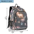 thumbnail image 2 of FORMRS Unisex School Backpack 17" Student Travel Bag with Laptop Compartment, Neon Llamas Pattern, 2 of 7