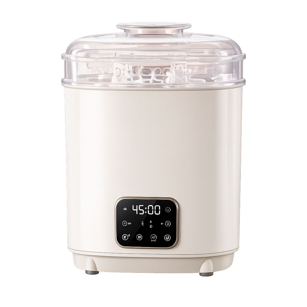 6-in-1 Baby Bottle Sterilizer and Dryer, Steam Sterilizer with 100°C High Temperature Sterilization, 360° Hot Air Drying, 72H Storage